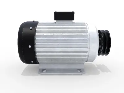 Electric Motor 4 Low-poly 3D model