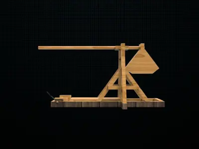 Trebuchet launcher 3D print model