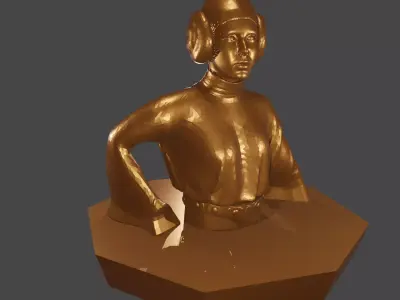 Space Princess Bust 3D print model