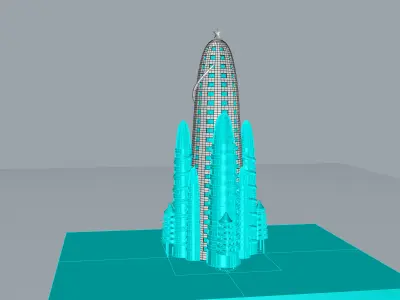 Hotel Attraction 3d Model by Antonio Gaudi 3D model