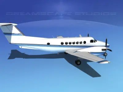 Beechcraft 350 Super King Air V02 3D model