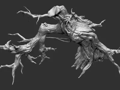 Tree zbrush sculpture 3D model