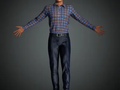 Vladimir Poutine Russian President Character Blender Iclone Low-poly 3D model