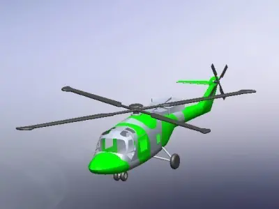 Agusta Westland Lynx helicopter 3D model