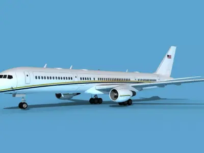 Boeing C-32B Unmarked SOG V01 3D model