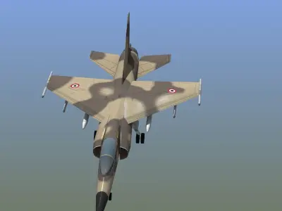 Mirage F1C Fighter Jet Low-poly 3D model