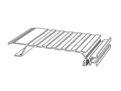 Aluminum Extruded Floor Planking MOD AL-015ap Low-poly 3D model