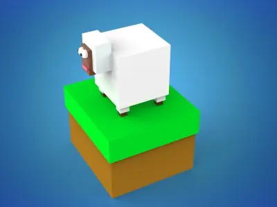 Low poly Sheep 3D model