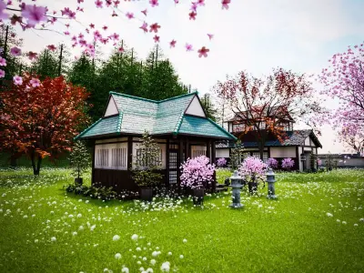 JAPAN TRADITIONAL BUILDING 006 Low-poly 3D model