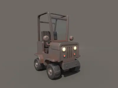 Simple Jeep Low-poly 3D model