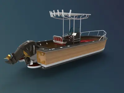 Boat luxury 3D model