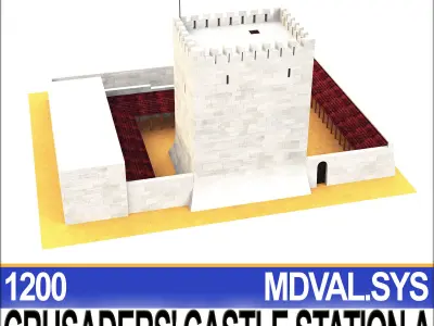 Crusaders Castle Station A 1200 AD 3D model
