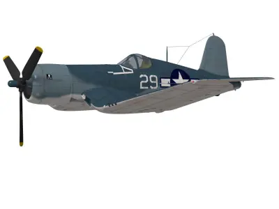 Chance Vought F4U-1A Corsair 3D model