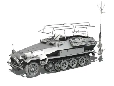 SDKFZ 251 3 - Ausf B - Communications Vehicle 3D model