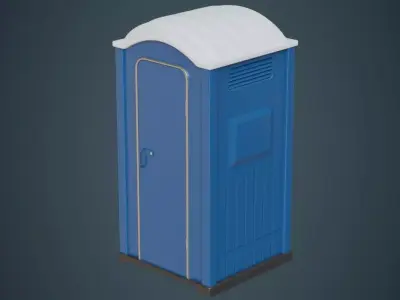 Portable Toilet 3A Low-poly 3D model