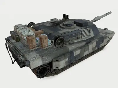 Abrams M1A2 Low-poly 3D model