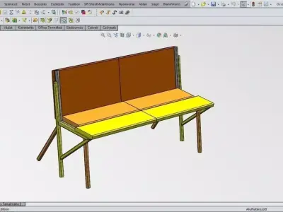 flexible picnic table 1 Free 3D model