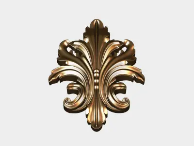 Carved decor for cnc 64 Free 3D model