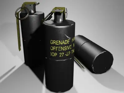 MK3A2 Concussion grenade Low-poly 3D model