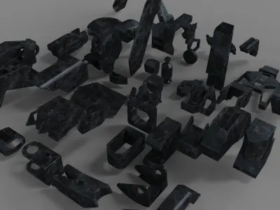 Kitbash VOL6 minipack hard surface  3D model
