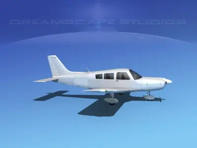 Piper PA-28-235 Cherokee Bare Metal 3D model