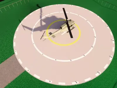 Helipad - ground type - in Revit 3D model
