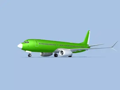 Boeing 737-800 Max Bare Metal 3D model