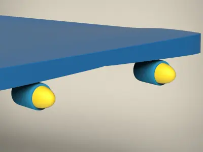 Cartoon plane Low-poly 3D model