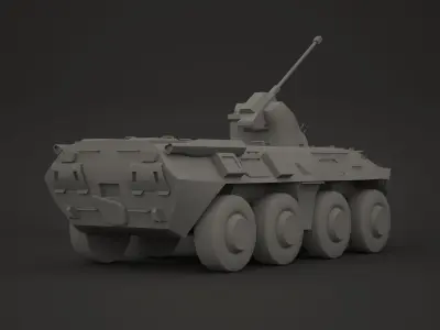 Military armoured vehicle kit 02 Low-poly 3D model