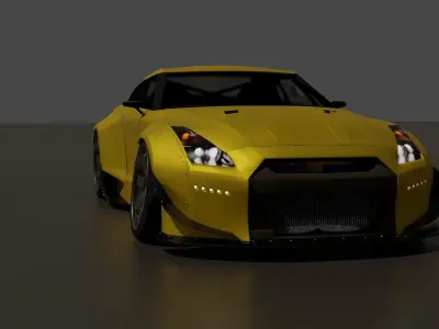Nissan gtr r35 drift Free 3D model