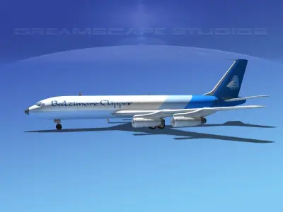Boeing 707 Baltimore Clipper 3D model