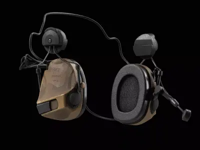 3M PELTOR ComTac VII Headset Low-poly 3D model