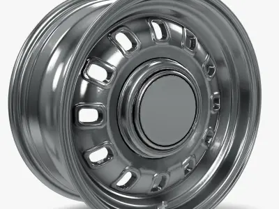 Legendary Wheel Co GT8 Wheel Silver 3D model