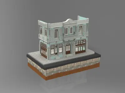 Old Istanbul City Building 007 3D model