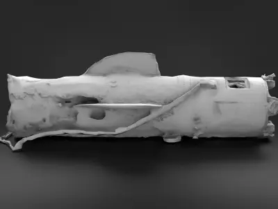 Destroyed OTR-21 SS-21 Scarab Tochka-U P2 Photoscan Game Ready Low-poly 3D model