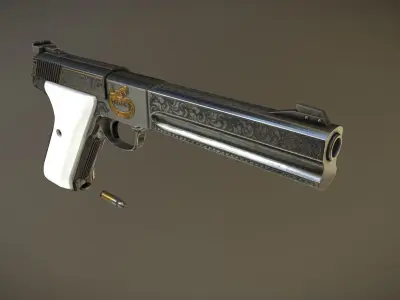 Colt Woodsman Match Target 22LR Pistol 3D model