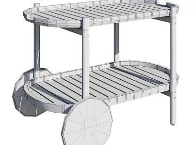 MATEO Drinks trolley By SNOC Low-poly 3D model