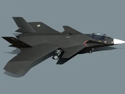 Qaher F-313 iranian stealth fighter Low-poly 3D model