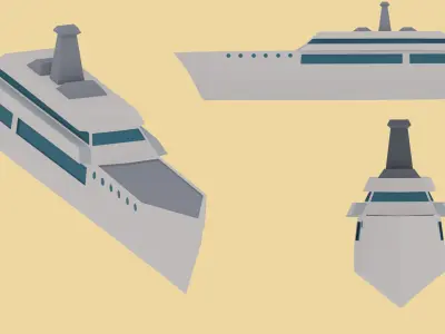Low-Poly ships  Low-poly 3D model