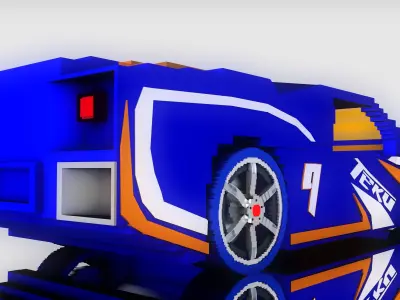 Minecraft Reverb Car 3D Model V1 Free 3D model