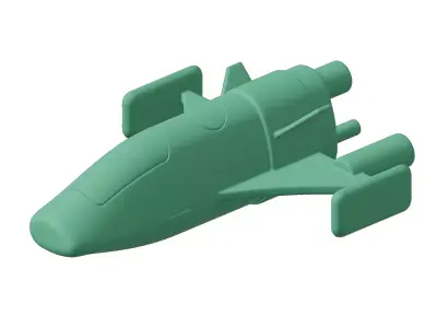 Plastic Space Ship Toy 3D model