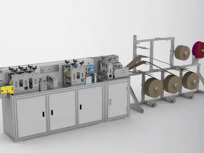 Front of face mask machine  3D model