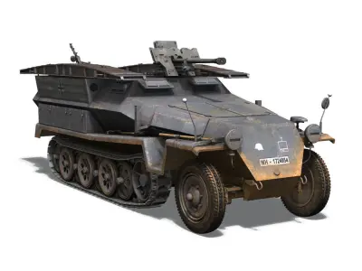 SD KFZ 251 7 Ausf C Pioneer Assault bridge 3D model