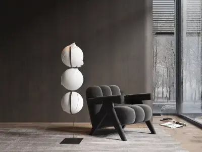 Modern Upholstered Lounge Chair - Luxury Furniture 3D model