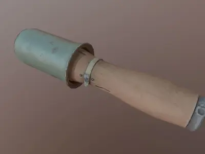 42M Hungarian Army Stick Grenade Free 3D model