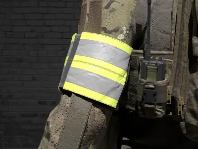 MILITARY Reflective Arm Band Low-poly 3D model