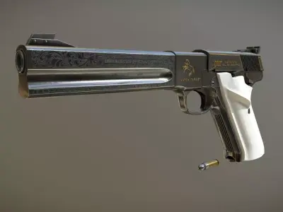 Colt Woodsman Match Target 22LR Pistol 3D model