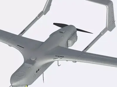 RQ-21 military unmanned aerial vehicle Low-poly 3D model