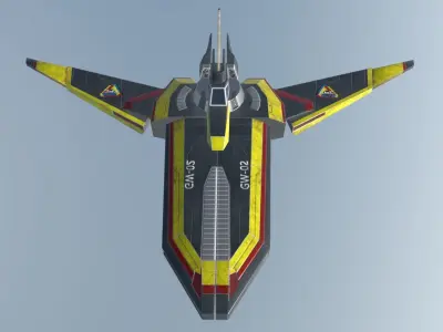 GUTS WING 2 ultrman tiga plane aircraft Low-poly 3D model Low-poly 3D model