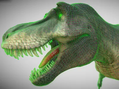 Tyrannosaurus rex Black Beauty Low-poly 3D model